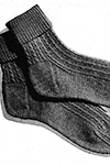 twisted rib socks pattern