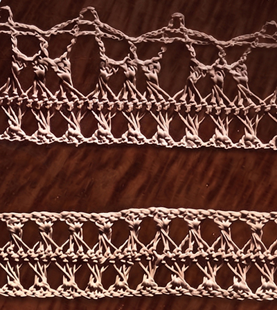 Hairpin Lace Edging Pattern #8353