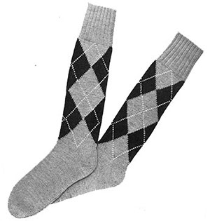 Mens Argyle Socks Pattern #602