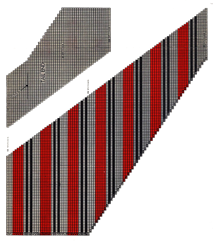 Diagonal Stripe No. 1 Necktie Pattern #5015T
