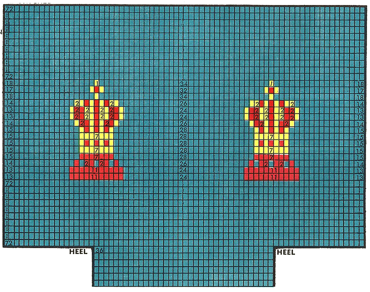 Chess Crown Clock Socks Pattern #72-115