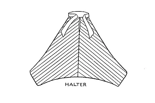 Roman Striped Halter Pattern #446 chart