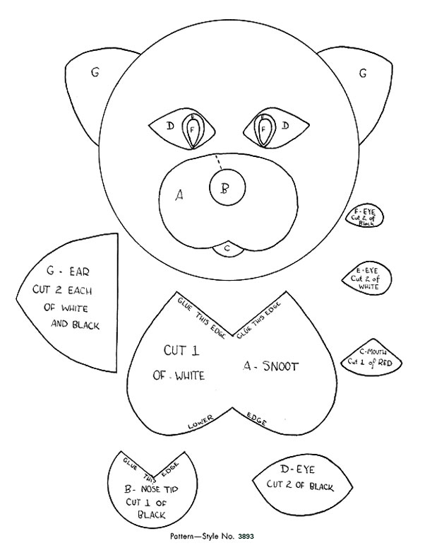 Panda Toy Pattern chart