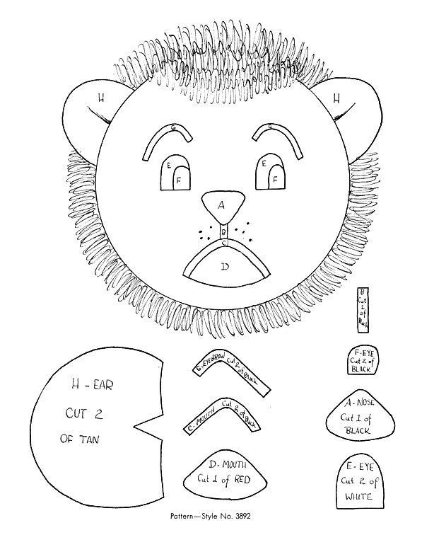 Lion Toy Pattern chart