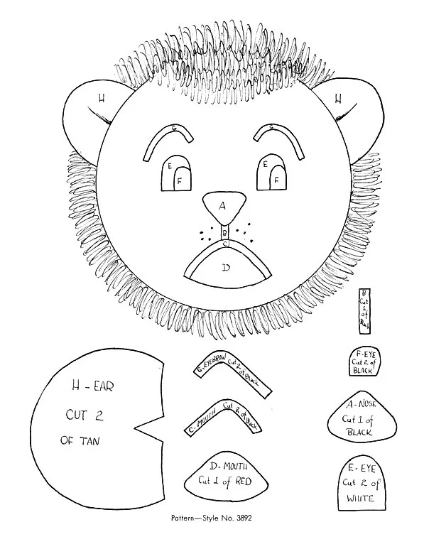 Lion Toy Pattern chart