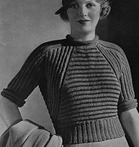Ridge Knitted Blouse Pattern #124