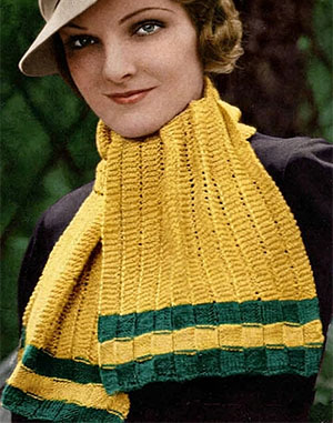 Knitted Sport Scarf Pattern #58