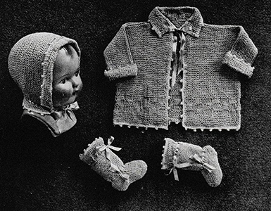 Knitted Baby Set Pattern #612