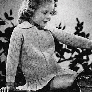 Girl's Knitted Sweater Pattern #615