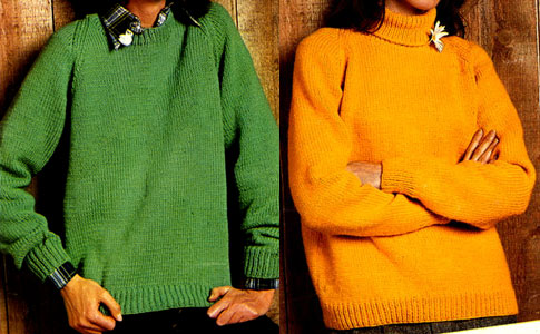 Crew or Turtle Neck Pullover Pattern