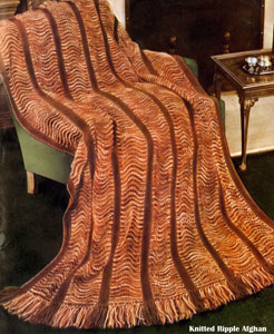 Knitted Ripple Afghan Pattern