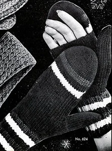 Women's Open Palm Mittens Pattern #624