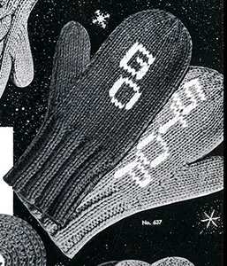 Children's Safety Mittens Pattern #637