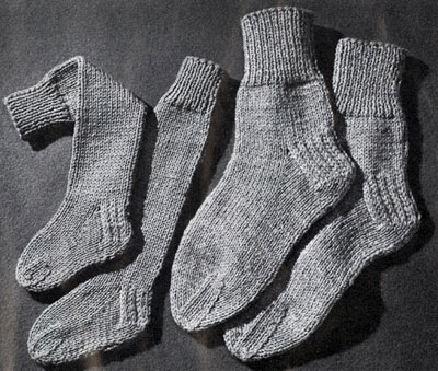 Knitted 2 Needle Socks Pattern