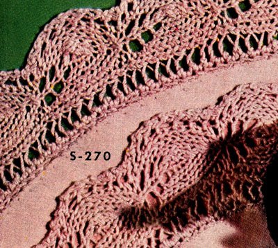 Knitted Edging on Luncheon Set No. S270 Pattern