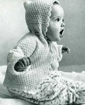 Knitted Hood Sacque Pattern #728-1