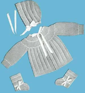 Knitted Baby Set Pattern #107