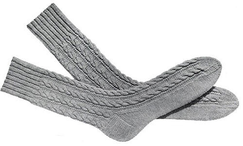 Mens Cable Socks Pattern, No. 603