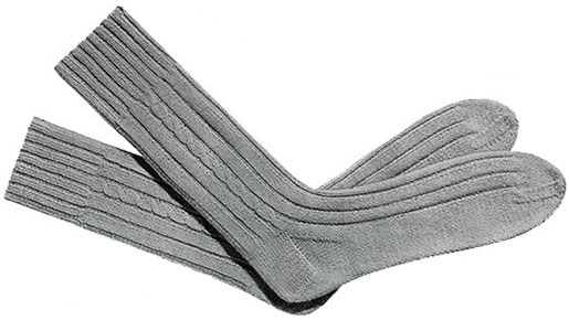 Mens Rib and Cable Socks Pattern, No. 605