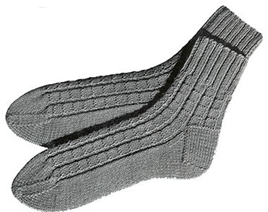 Womens Rib Anklets Pattern, No. 617
