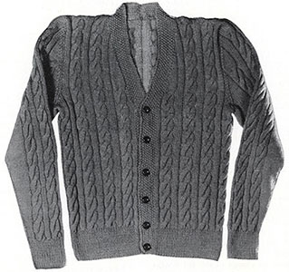 Boys Cable Cardigan Pattern #831