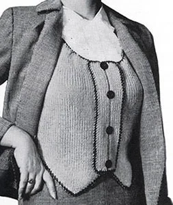 Knitted Vestee Pattern #834