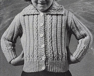 Toddlers Jacket Sweater Pattern #925
