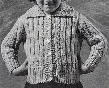 Toddlers Jacket Sweater Pattern #925