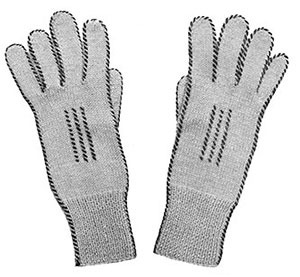 knitting gloves with two needles