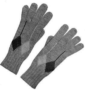 Mens Argyle Gloves Pattern #615