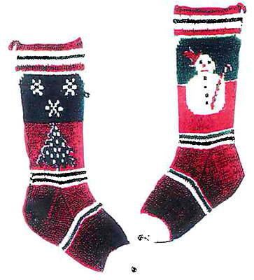 Snowman and Snowflakes Stocking Pattern #6203C