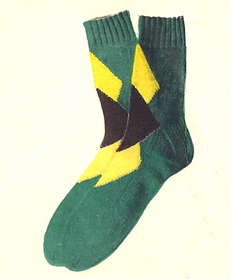 Diamond Overlay Socks Pattern #7204