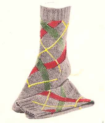 Cross Stripe Socks Pattern #7208