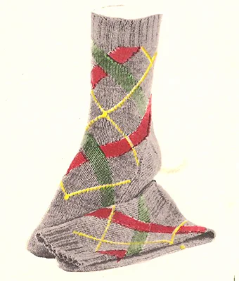 Cross Stripe Socks Pattern #7208