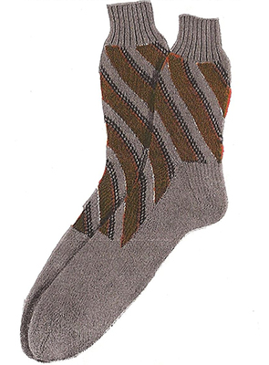 Diagonal Stripe Socks Pattern #7215