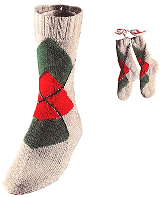 Diamond Overlay Argyle Socks #7236