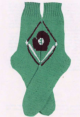 Baseball Diamond Socks Pattern #7245