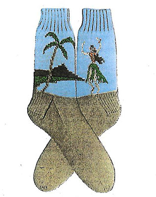 Hawaiian Girl Socks Pattern #7256 profile