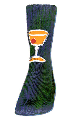 Manhattan Cocktail Socks Pattern #7258
