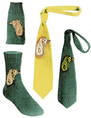 Cocker Spaniel Socks and Necktie Pattern #7290