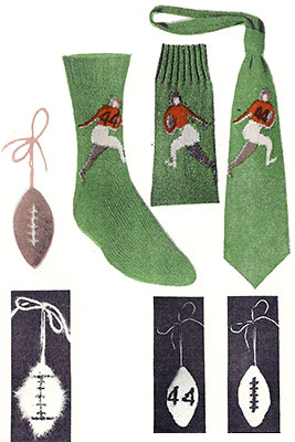 Football Player Socks and Necktie Pattern #7292