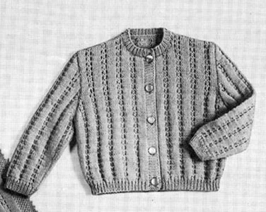 Lacy Cardigan Pattern | Size: 8 months to 1 year (2 and 4 years)