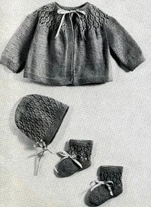 Baby Set with Lacey Yoke Pattern | Size 3-6 months