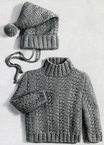 Slipover and Hat Pattern | Size: 1 year (3 and 5 years)