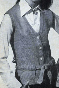 Belted Vest with Pockets Pattern