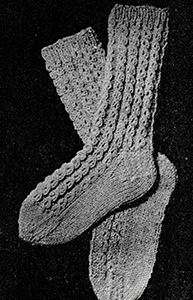 Mock Cable Socks Pattern #125