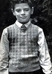 Boy's Sleeveless Sweater Pattern #145