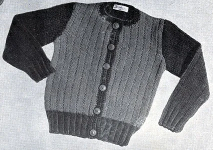 Two Tone Cardigan Pattern #154