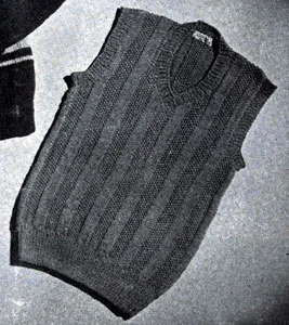 Boy's Sleeveless Sweater Pattern #166