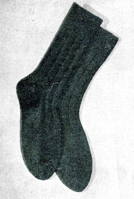 Man's Ribbed Socks Pattern